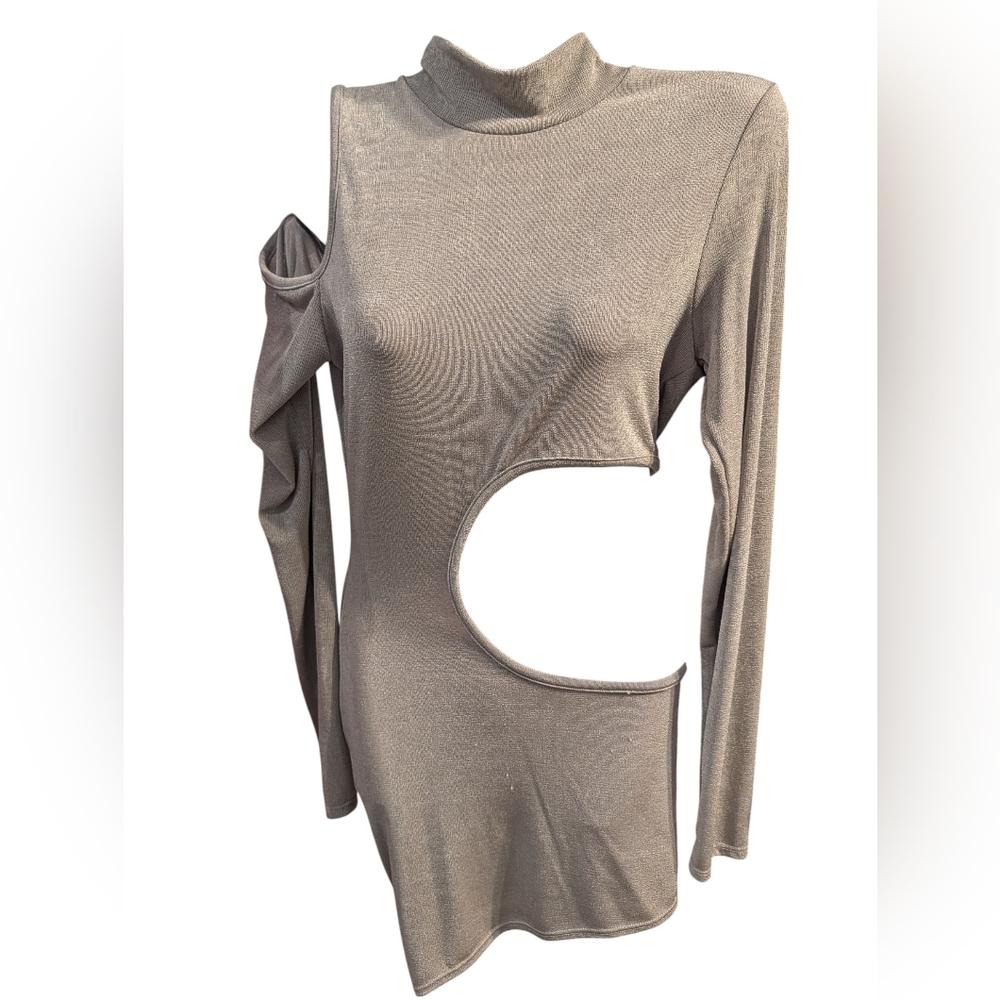 Stylish Cut-Out Long Sleeve Mini Dress